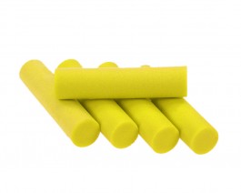 Foam Cylinders, Yellow, 10 mm